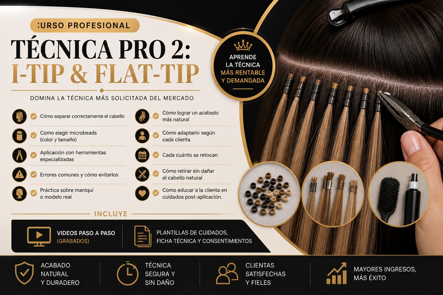 Técnica PRO 2: I-Tip & Flat-Tip – Curso Profesional